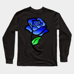 Blue Rose Long Sleeve T-Shirt